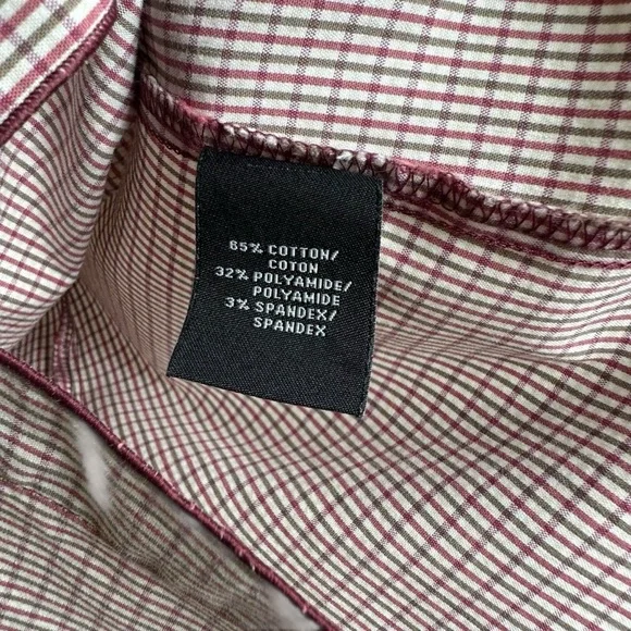 Lafayette 148 Size 4 Gingham Snap Collared Shirt Blouse Career Work Office - Picture 7 of 15